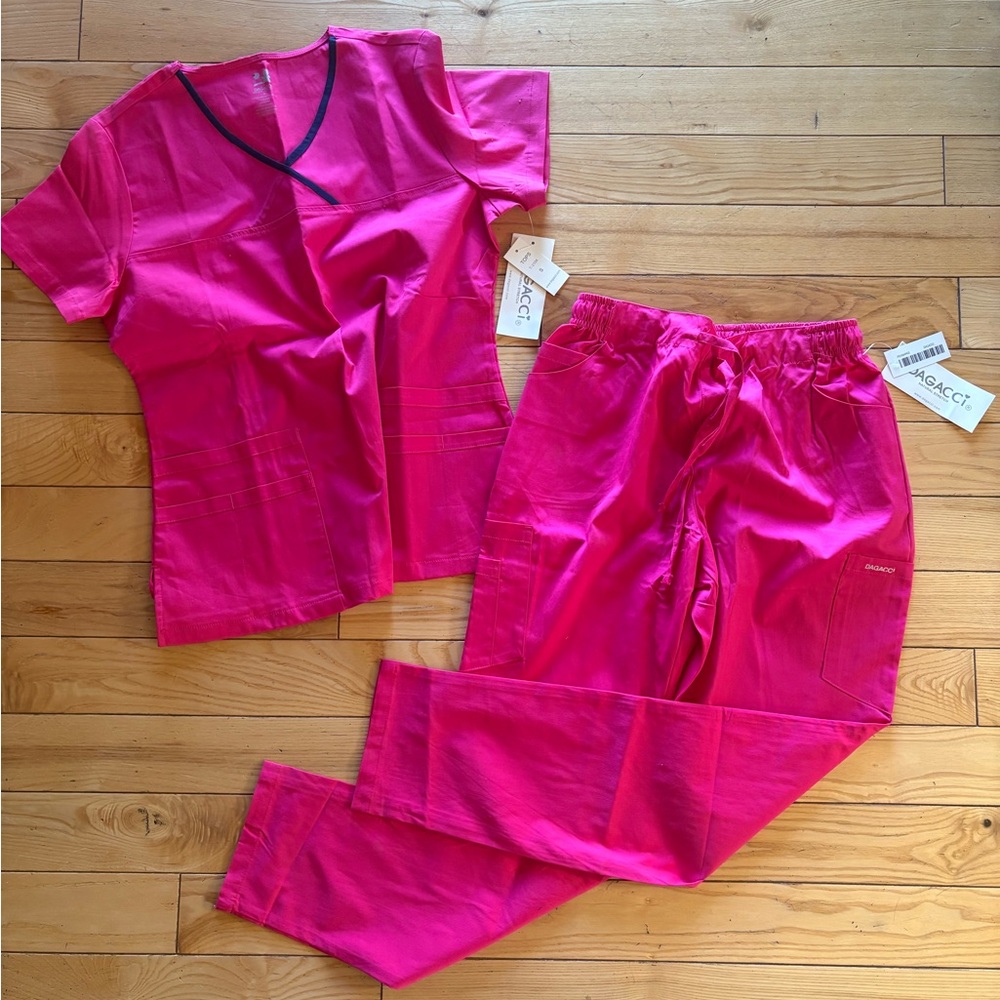 Vibrant Pink Women's Scrub Set